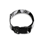 Black And White Cattleya Pattern Print Dog Collar