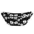Black And White Cattleya Pattern Print Fanny Pack