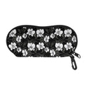 Black And White Cattleya Pattern Print Glasses Case