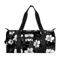 Black And White Cattleya Pattern Print Gym Bag