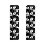 Black And White Cattleya Pattern Print Handle Covers