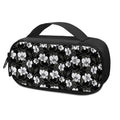 Black And White Cattleya Pattern Print Portable Cooler Travel Case