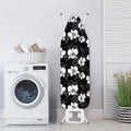 Black And White Cattleya Pattern Print Ironing Board Cover