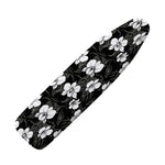 Black And White Cattleya Pattern Print Ironing Board Cover