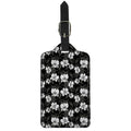 Black And White Cattleya Pattern Print Luggage Tag