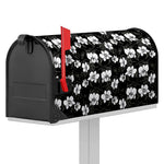 Black And White Cattleya Pattern Print Mailbox Cover