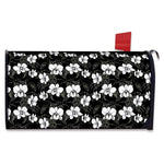 Black And White Cattleya Pattern Print Mailbox Cover