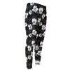 Black And White Cattleya Pattern Print Men's Compression Pants