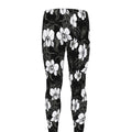 Black And White Cattleya Pattern Print Men's Leggings