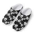 Black And White Cattleya Pattern Print Mesh Casual Shoes