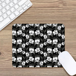 Black And White Cattleya Pattern Print Mouse Pad