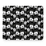 Black And White Cattleya Pattern Print Mouse Pad