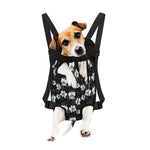 Black And White Cattleya Pattern Print Pet Carrier Backpack