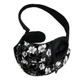 Black And White Cattleya Pattern Print Pet Sling Carrier