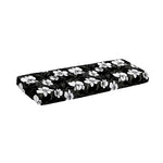 Black And White Cattleya Pattern Print Piano Keyboard Cover