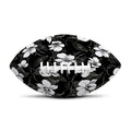 Black And White Cattleya Pattern Print Rugby Ball