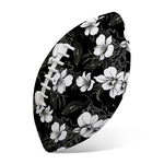 Black And White Cattleya Pattern Print Rugby Ball