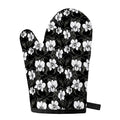 Black And White Cattleya Pattern Print Single Oven Mitt