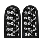 Black And White Cattleya Pattern Print Skillet Handle Cover