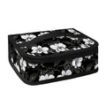 Black And White Cattleya Pattern Print Small Lunch Bag