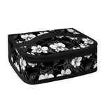 Black And White Cattleya Pattern Print Small Lunch Bag