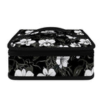 Black And White Cattleya Pattern Print Small Lunch Bag