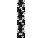 Black And White Cattleya Pattern Print Table Runner