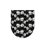 Black And White Cattleya Pattern Print Toilet Lid Cover