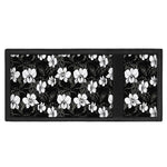 Black And White Cattleya Pattern Print Trifold Wallet