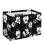 Black And White Cattleya Pattern Print Utility Tote Bag