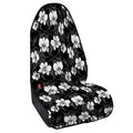 Black And White Cattleya Pattern Print Waterproof Car Seat Cover