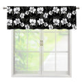 Black And White Cattleya Pattern Print Window Valance