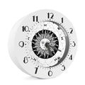 Black And White Celestial Sun Print Alarm Clock