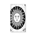 Black And White Celestial Sun Print Baby Crib Sheet