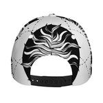 Black And White Celestial Sun Print Baseball Cap