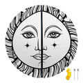 Black And White Celestial Sun Print Basketball
