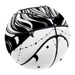 Black And White Celestial Sun Print Basketball