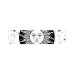 Black And White Celestial Sun Print Bed Runner