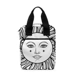 Black And White Celestial Sun Print Bible Tote Bag