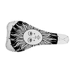 Black And White Celestial Sun Print Bicycle Seat Cover