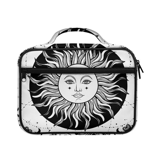 Black And White Celestial Sun Print Briefcase Bible Bag