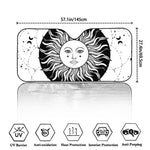 Black And White Celestial Sun Print Car Windshield Sun Shade