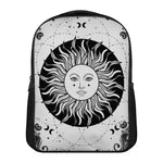 Black And White Celestial Sun Print Casual Backpack