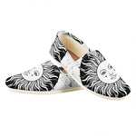 Black And White Celestial Sun Print Casual Shoes