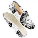 Black And White Celestial Sun Print Casual Shoes