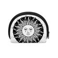 Black And White Celestial Sun Print Coin Purse