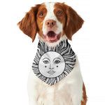 Black And White Celestial Sun Print Dog Bandana
