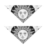 Black And White Celestial Sun Print Dog Bandana