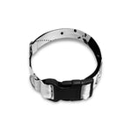Black And White Celestial Sun Print Dog Collar