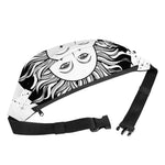 Black And White Celestial Sun Print Fanny Pack